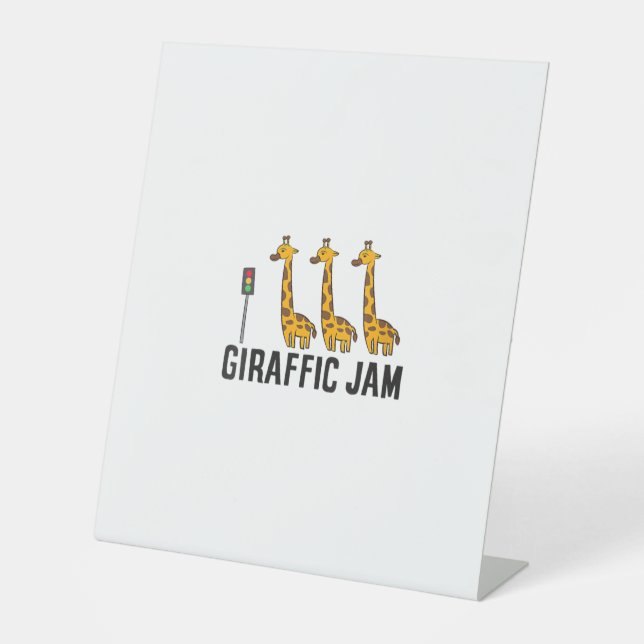 Signe De Table Femme Giraffic Jam Funny Giraffe Giraffe Pun Cute (Recto)