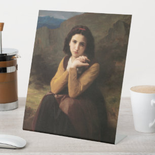 Signe De Table Femme Mignonne de Jeune Femme par Bouguereau