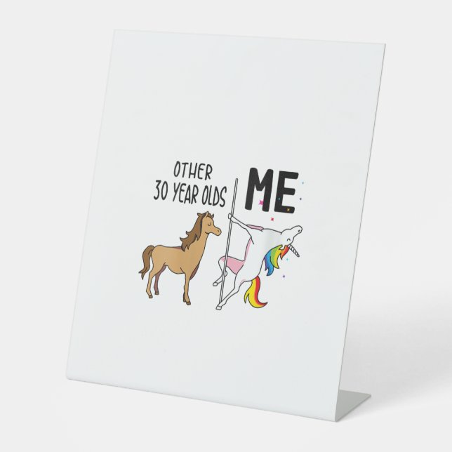 Signe De Table Femmes Autres Unicorne 30 Ans Anniversaire Et Moi (Recto)