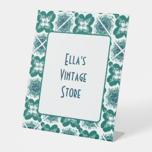 Signe De Table Fenêtre Boutique Petite entreprise Rétro Motif de 