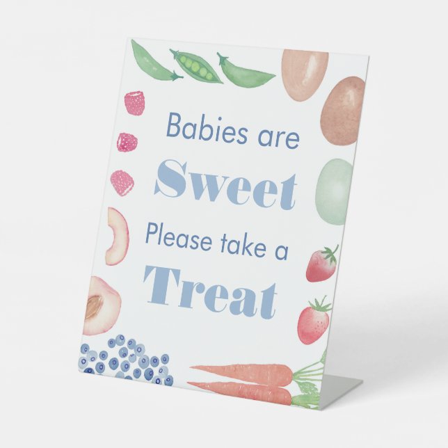 Signe De Table Fermiers Marché bébé garçon douche Favoriser table (Recto)