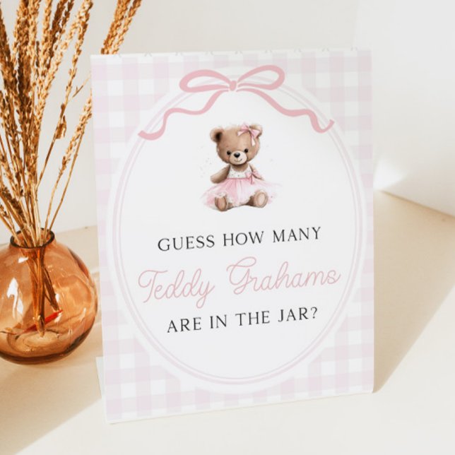 Signe De Table Fête bébé ours en peluche combien de Teddy Grahams (Créateur téléchargé)