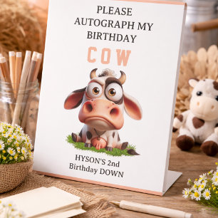 Signe De Table Fête d'anniversaire de 2 ans avec des animaux de f