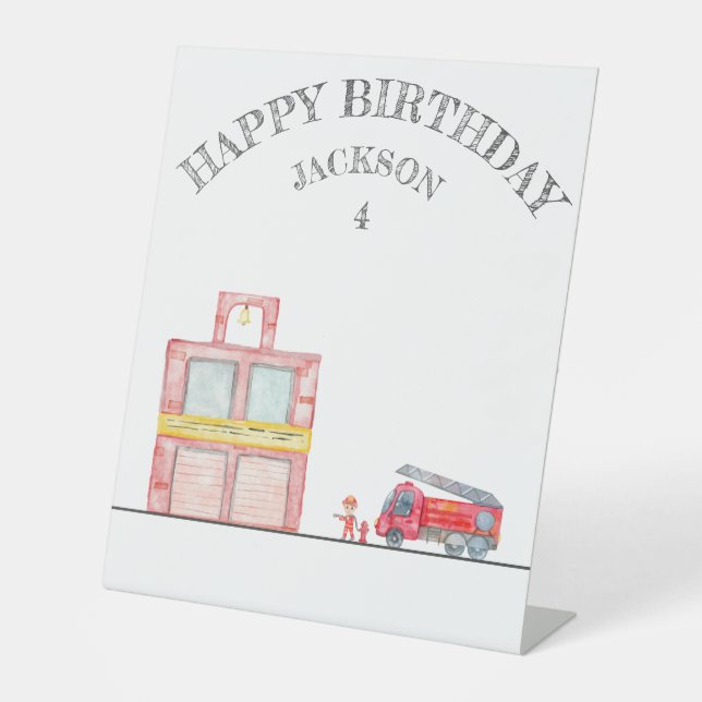Signe De Table Fête d'anniversaire minimaliste moderne (Recto)