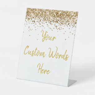 Signe De Table Fête d'anniversaire personnalisée Votre texte ici
