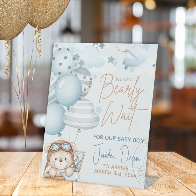 Signe De Table Fête de Bébé à peine attendu (Créateur téléchargé)