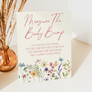 Signe De Table Fête de Bébé Fleur Sauvage Mesurez le Ventre de Bé