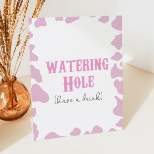 Signe De Table Fête de Cowgirl Rodéo Western Bar Boissons