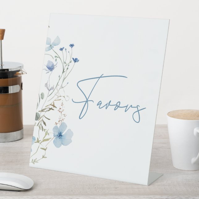 Signe De Table Fête de mariage Something Blue Wildflower (In SItu)