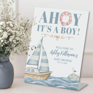 Signe De Table Fête de naissance de bébé garçon sur le thème mari