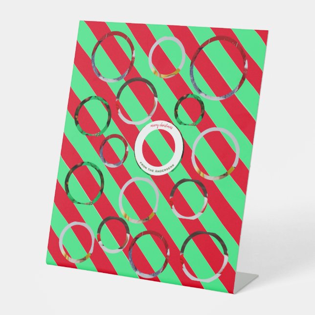 Signe De Table Fête de Noël 🎄 photo personnalisée (Recto)