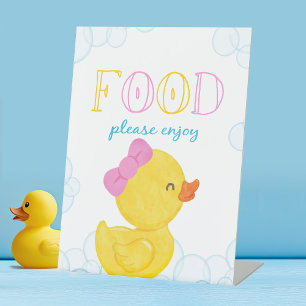 Signe De Table Fête de nourriture pour canard en caoutchouc