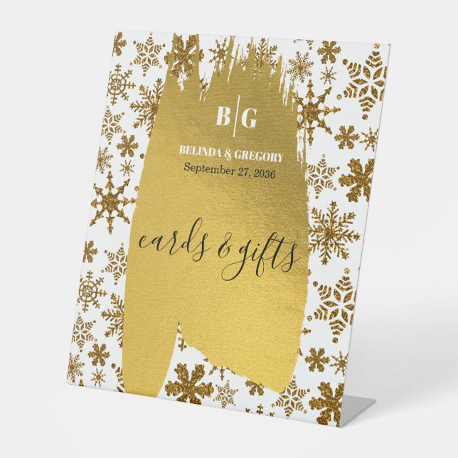 Signe De Table Fête des fêtes de neige Noël Cartes de mariage et  (Recto)