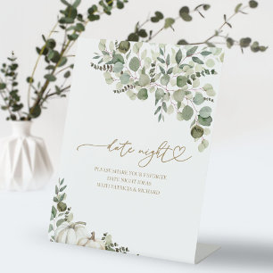 Signe De Table Fête des mariées d'automne de verdure Date Jar de