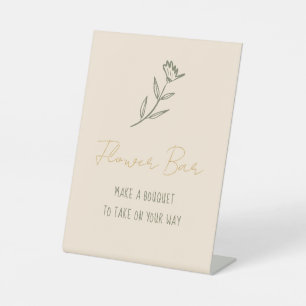 Signe De Table Fête des mariées de jardin floral tirée à la main