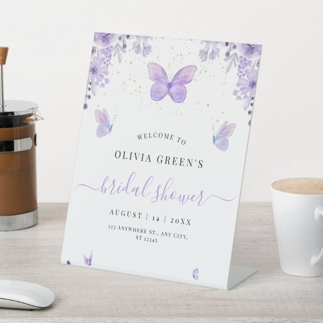 Signe De Table Fête des mariées de papillons, fête de brunch nupt (In SItu)