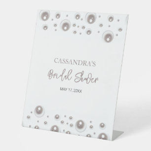 Signe De Table Fête des mariées de perle blanche minimale