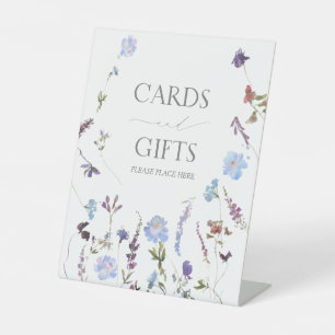 Signe De Table Fête des mariées Dusty Blue Fleur sauvage