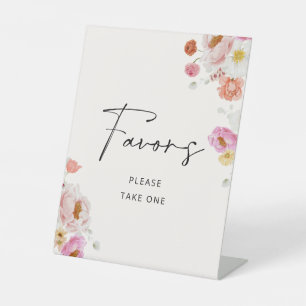 Signe De Table Fête des mariées Florale colorée Faveurs