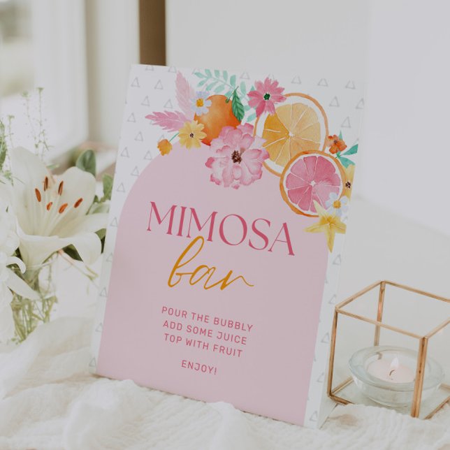 Signe De Table Fête des mariées principale Squeeze Bar Mimosa (Créateur téléchargé)