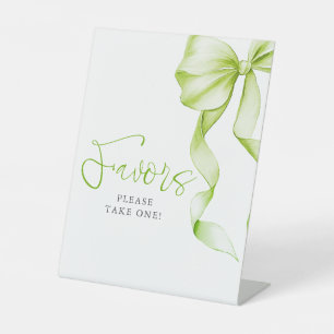 Signe De Table Fête des mariées Sage Green Bow Faveurs