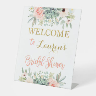 Signe De Table Fête des mariées Succulente bienvenue