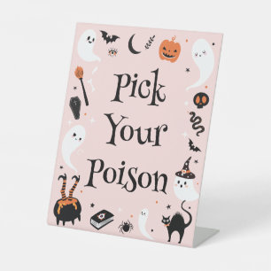 Signe De Table Fête Prénatale d'Halloween Bébé Fille Choisissez V