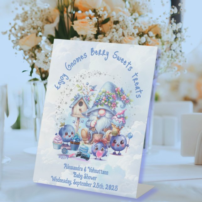 Signe De Table Fête Prénatale Myrtille et Gnomes (Créateur téléchargé)