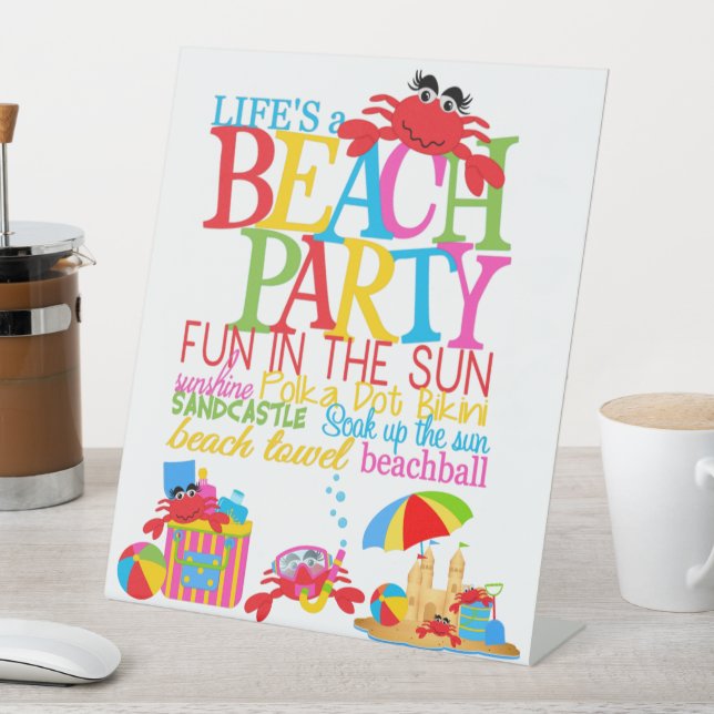 Signe De Table Fête sur la plage (In SItu)