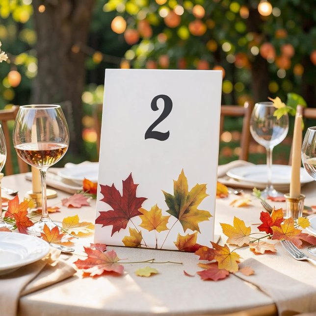 Signe De Table Feuilles d'érable vintage (Créateur téléchargé)