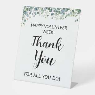 Signe De Table Feuilles verts mignons Bénévolat merci