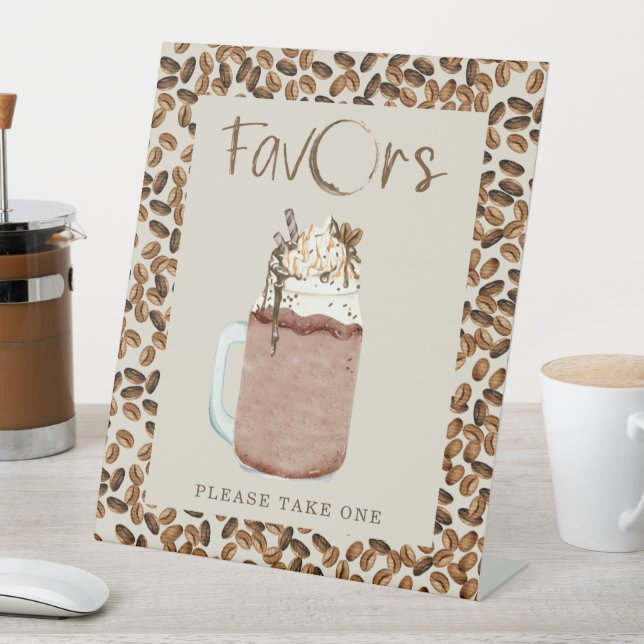 Signe De Table Fèves de café glacé Baby shower Faveurs (In SItu)