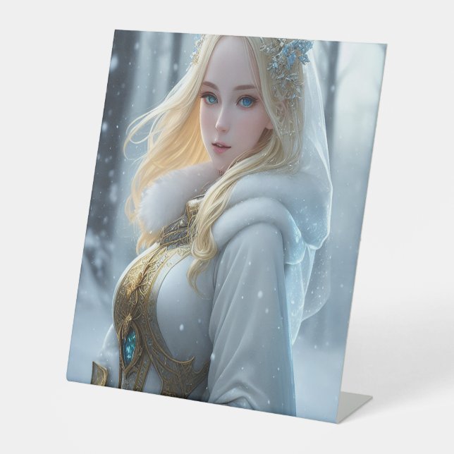 Signe De Table Fier partisan des jours de neige (Recto)