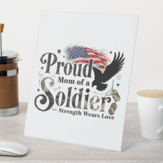 Signe De Table Fière maman militaire - Fierté de soldat - Art