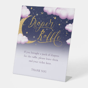 Signe De Table Fille Baby shower Twinkle Little Star Diaper Raffl