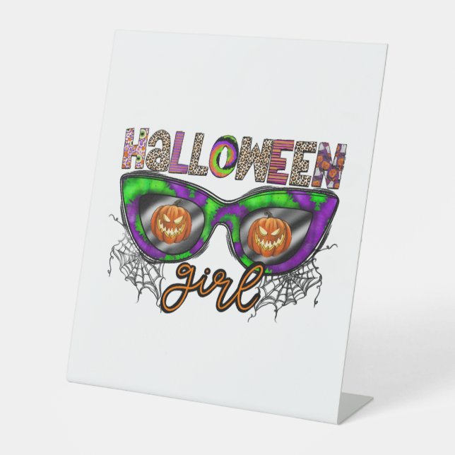 Signe De Table Fille d'Halloween (Recto)