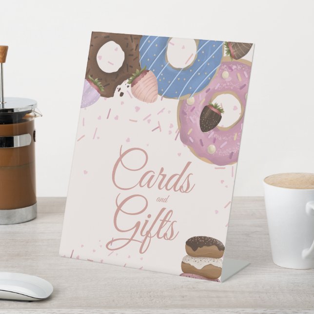Signe De Table Filles Donut doux Pastel Cartes et Cadeaux Anniver (In SItu)