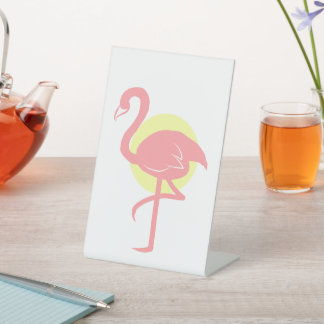 Signe De Table Flamant rose de beauté Pedestal