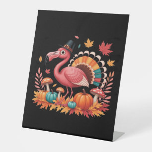 Signe De Table Flamant rose Turquie mignonne Flamant rose Turquie