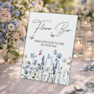 Signe De Table Fleur Bar Bluebell Fleurs Sauvages Enterrement de