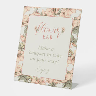 Signe De Table Fleur Bar Roses Rose Baby shower Favoriser