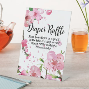 Signe De Table Fleur de cerisier rose Ressort Fleur Déchets Raffi