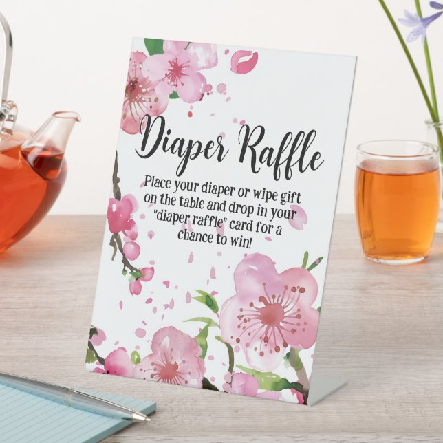 Signe De Table Fleur de cerisier rose Ressort Fleur Déchets Raffi (In SItu)