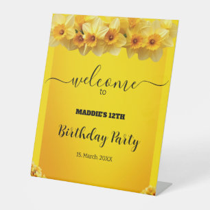 Signe De Table Fleur de naissance personnalisable de mars, jonqui