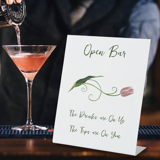 Signe De Table Fleur de tulipe rose (Créateur téléchargé)