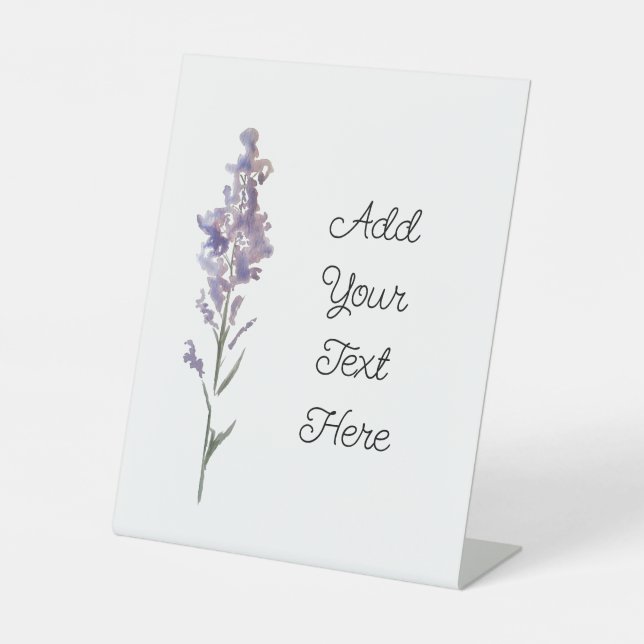 Signe De Table Fleur délicate violette (Recto)