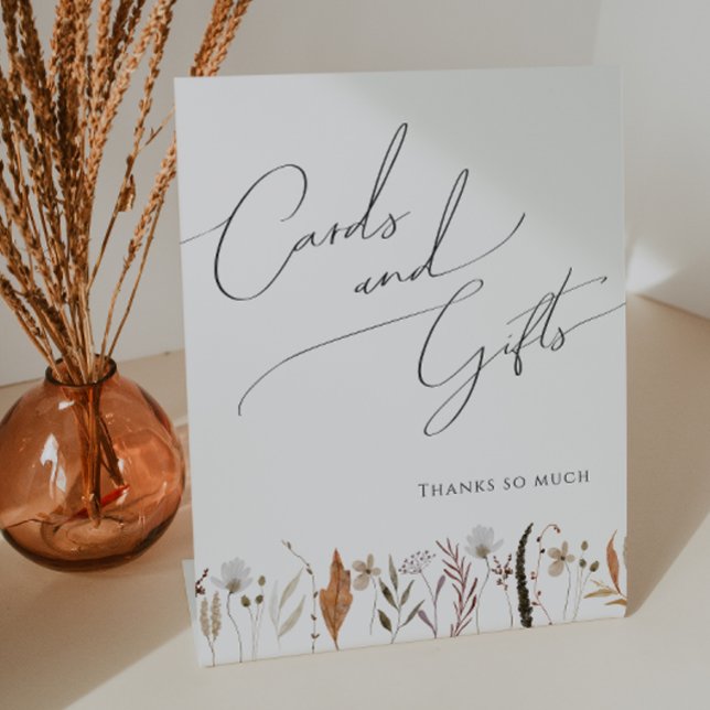 Signe De Table Fleur sauvage d'automne Boho | Cartes et cadeaux (Créateur téléchargé)