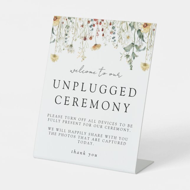 Signe De Table Fleur sauvage d'été Champ Unplugged Ceremony Maria (Recto)