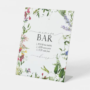 Signe De Table Fleur sauvage d'été Fête des mariées Mimosa Bar