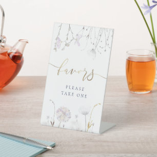 Signe De Table fleur sauvage faveurs du guéridon